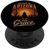 Rustfront Collective Cresciuto in Arizona con Grazia Cowboy PopSockets PopGrip Adesivo