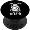 Medieval Renaissance Ren Faire Jousting 'Twas The Carbs M'Lord Gatto Divertente Meme Cavaliere Medievale PopSockets PopGrip Adesivo
