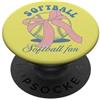 Negozio di fiocchi Coquette per tifosi d Softball Arco da coquette per tifosi PopSockets PopGrip Adesivo