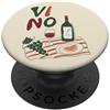 Sunday Line Studio Vino Wine Lover Bottiglia d'uva Picnic Vigneto PopSockets PopGrip Adesivo