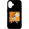 Funny Halloween Shirts Scary Gifts Men W Custodia per iPhone 16 Halloween Dabbing Scheletro Skull Rib Cage Dab Dance Pose