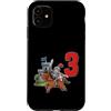 Medieval Renaissance Ren Faire Birthday Custodia per iPhone 11 Medieval Knight Kid Età 3 Anni Compleanno