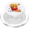 Fry Love Designs Simpatiche patatine fritte I Only Have Fries For You Love Hearts PopSockets PopGrip per MagSafe