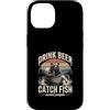 Bear Fishing Beer Lover Lake Custodia per iPhone 14 Bere Birra Cattura Pesce Evitare Persone Pesca
