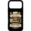 Jimbeels Custodia per iPhone 17 Pro Max My Weekend Needs A Bouncer umorismo riposo