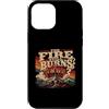 Christian Revival Faith Fire Cross Custodia per iPhone 12 Pro Max Retro Mountain Cross Il fuoco brucia ancora
