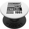 Lustige Geburtstagssprüche zum 35. Oktob 35° compleanno Leggendario da ottobre 1991 B-day PopSockets PopGrip Adesivo