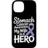 Stomach Cancer Warrior Gifts for Women a Custodia per iPhone 14 Consapevolezza del cancro allo stomaco Pervinca Novembre Cancro allo stomaco