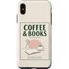 Coffee and Bookis Themed Apparels Women Custodia per iPhone XS Max Caffè E Libri Retro Reader Cafe