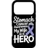 Stomach Cancer Warrior Gifts for Women a Custodia per iPhone 17 Pro Consapevolezza del cancro allo stomaco Pervinca Novembre Cancro allo stomaco