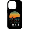 Nordic Retro Apparel Custodia per iPhone 14 Pro Tromso Norvegia Aurora boreale Norvegese Neve Retro Oslo Nor