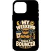 Jimbeels Custodia per iPhone 16 Pro Max My Weekend Needs A Bouncer umorismo riposo