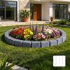 VEVOR Bordura per Giardino Effetto Pietra da 1190 mm, Colore Grigio Arenaria, Recinzione Decorativa Senza Bisogno di Scavo, Sezione Singola da 6 Mattoni con 3 Picchetti, per Delimitazione di Aiuole