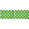 AZ FLAG BANDIERA A SCACCHI VERDI E GIALLI 90x60cm - BANDIERA SCACCHIERA VERDE E GIALLA 60 x 90 cm - AZ FLAG (Confezione da 2)