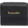 Braccialini Basic Portafoglio modello continental piccolo, in pelle di colore oro con la logatura in rilievo dorata.