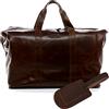 SID & VAIN borsa viaggio tracolla vera pelle vintage CHESTER grande XXL I duffle bag weekend uomo I borsone bagaglio a mano sportivo marrone fatto a mano