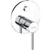 KLUDI BOZZ, rubinetto da incasso per vasca e doccia (387590576), miscelatore monocomando, cromato, passaggio PUSH&SWITCH per SLIM.BOXX 88022, 28 l/min
