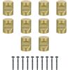 Amig - Confezione da 10 Pomelli per mobili - Diametro Ø20 mm - Colore Oro Spazzolato - Realizzato in Zamak - Per cassetti e armadi da cucina e bagno con stile moderno decorativo e uso - Mod. 817