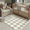 PureCozy Tappeto Salotto 120x170cm Grigio Lavabile in Lavatrice Antiscivolo Camera da Letto Grande Tappeti Moderno Geometric Rombo Carpet Soggiorno Cameretta Ufficio Pelo Corto Rug