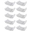 cyclingcolors 10x Supporto centrale per doga doghe ECA 53 × 8 mm plastica per rete letto telaio in legno terminale letto mobile fissaggio graffa vite, bianco