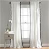 Lush Decor Tenda con pompon, in tinta unita, stile vintage chic, per soggiorno, sala da pranzo, camera da letto (singola), nera, 127 cm di larghezza x 274 cm di lunghezza