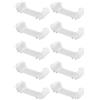 cyclingcolors 10x Supporto laterale per doga doghe ECA 53 × 8 mm plastica per rete letto telaio in legno terminale letto mobile fissaggio graffa vite, bianco