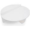 Menzzo Set di 2 tavolini Glowik bianco opaco - tavolini salotto stile contemporaneo - mobili decorativi soggiorno salvaspazio