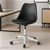 BAKAJI Sedia da Ufficio Scrivania Ergonomica Design Moderno con Altezza Regolabile e Cuscino Imbottito ad Alta Densità, Seduta Girevole con Ruote Piroettanti, Ideale per Casa, Studio (Nero)