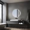 Talos Silver Picasso - Armadietto da bagno con specchio e 2 ripiani, in alluminio, con fondo a specchio