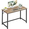 VASAGLE Scrivania per Computer, Postazione Lavoro, 50 x 100 x 76 cm, Scrivania da Ufficio, Studio Camera da Letto Soggiorno, Marrone Cammello e Nero Inchiostro LWD041K01