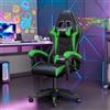 Racingreat Sedia Gaming con Altoparlant Bluetooth e Poggiatesta, Poltrona da Gioco Regolabile in Altezza, per Ufficio, Sedia Ergonomica Gaming per Adulti，Adolescenti（Bluetooth, Verde