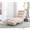 Arhatreya Chaise Lounge Indoor in Tela di Sacco con Telecomando, Ergonomico Long Lounger con 5 Modalità per Ufficio, Soggiorno, Camera da Letto Beige