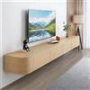 FGNIXLN Mobile TV Sospeso,120-240cm Tavolo per TV Moderno,Mobile Porta Televisore,Adatto per il Soggiorno e la Camera da Letto(140CM)