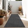 Paco Home Tappeto Per Esterno Balcone Terrazza Tappeto Cucina Monocolore Mélange, Dimensione:80x150 cm, Colore:Antracite