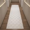 CARPETIA Tappeto marocchino per Corridoio e Soggiorno | facile da pulire | beige Dimensione 80 x 300 cm
