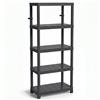 DIKEL Scaffalatura in plastica 172,5 x 74 x 36 cm - Scaffalatura a 5 ripiani - Stabile cantina 220 kg Portata massima - Scaffale resistente alle intemperie per garage, cantina e giardino - Scaffale