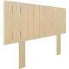 DHOME Testiera in Legno Riciclato DM con Gambe Stile Pallet Verticale Letto Pallet Supporti inclusi (110cm, Legno Naturale)