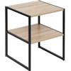 5 five simply smart 5five - comodino aliaj con 2 ripiani effetto legno