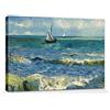 1art1 Vincent Van Gogh Poster Stampa Artistica su Tela Il Mare A Saintes-Maries-de-la-Mer, 1888 Quadro da Parete sulla Barella | Murale XXL | Immagine 30x20 cm