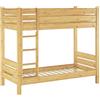 Erst-Holz Solido letto a castello in Pino laccato PER ADULTI 80x190 con doghe rigide 60.16-08-190