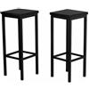 yelloo - Set da 2 Sgabelli Bar, Ideali per la Cucina, per Mobile bancone Bar e Tavolo Bar, Struttura in Metallo (Set 2 sgabelli Nero PARIS/LONDON)