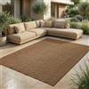 Jimri Tappeto per interni ed esterni, resistente alle intemperie, per balcone, terrazza, giardino, soggiorno, cucina, tappeto resistente ai raggi UV e all'acqua misura: 80 x 150 cm, marrone