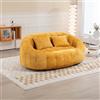 SUKY Bean Bag Divano Lazy Durable Comfort Lounger High Back Bean Bag Chair Divano per adulti e bambini, per interni ed esterni, accogliente Floor Soft Lounge Chair, 150 x 95 x 63 cm (ciniglia gialla)