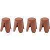 sweeek Set 4 sgabelli impilabili in Bouclé Terracotta - 44x30x46 cm