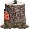 BAKAJI Base Supporto Albero di Natale in Resina, Tronco Realistico Natalizio, Riproduzione Fedele alla Realtà Solida Resistente, Attacco Universale 40mm Ganci per Adattamento Altezza (41 cm Scuro)