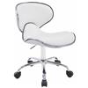 CLP Sedia Sgabello Lavoro Las Vegas V2 In Similpelle I Sedia Con Ruote Scrivania Ambulatorio I Poltroncina Pc, Colore:bianco
