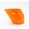 Doidy Cup - Tazza per Bambini - Particolare Design Obliquo - Due Manici - Ottima Tazza da Svezzamento per Latte, Acqua e Succo di Frutta - Per Bambini dai 3-6 Mesi (Arancione (Orange))