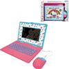 Lexibook, Hello Kitty - Computer Portatile educativo, 170 attività bilingue Francese-Inglese, Matematica, logica, Tastiera e Mouse Adatti, Grande Schermo 15,1 x 7,7 cm, JC599HKi1