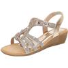 Generico Sandali Trekking Donna Comode Camminata Ortopediche Romani Con Strass Da Scarpe Estive Etniche Punta E Fondo Spesso Tacco Inclinato Ortopedici 35 Aperte Eleganti Comodi Ciabattine Oro 36
