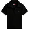 Tommy Jeans Tommy Tjw Slim Sh Rib Polo Ecru Scollo V Costine Nero Donna